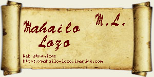 Mahailo Lozo vizit kartica